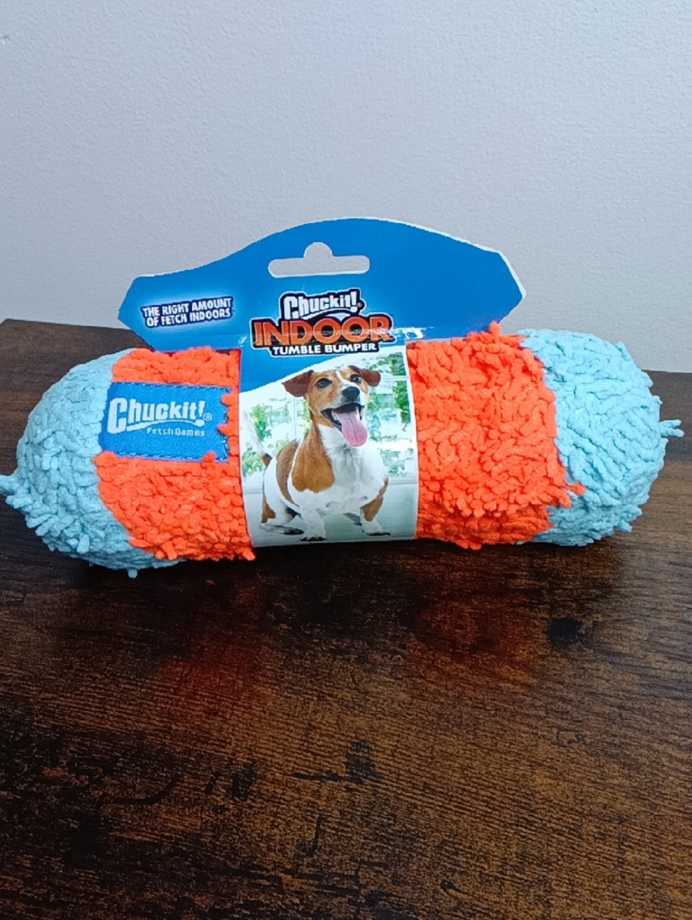 Chuckit! Indoor Fetch Tumble Bumper 🐶 Dog Toy (8.5inch) Blue & Orange